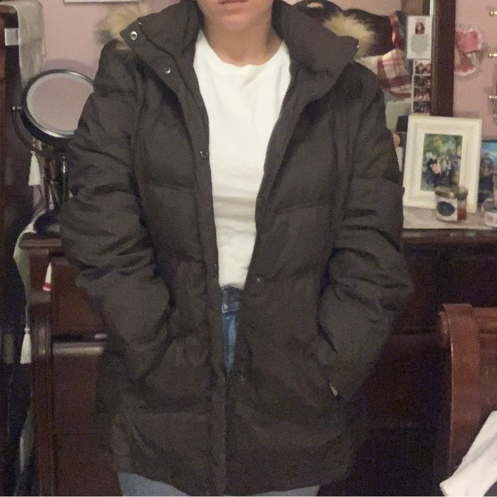 Brown puffer coat - Picture 6 of 7